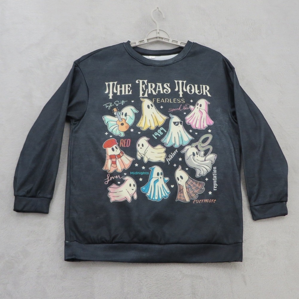 The Eras Tour Ghost Sweatshirt L Taylor Swift Inspired Halloween Album Graphic
